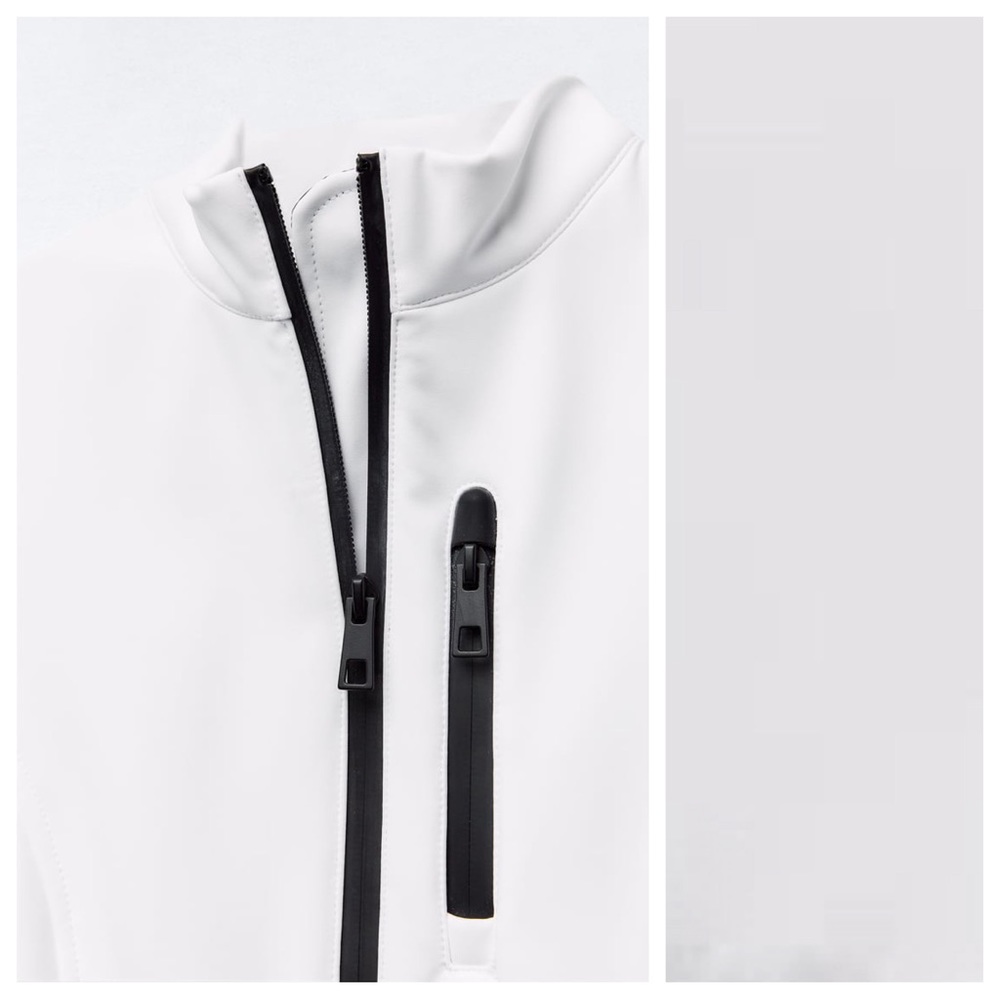 NWT. Zara White Windproof and Waterproof Recco® Technology Jumpsuit. Size S, M. - Picture 7 of 16